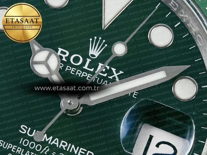 Submariner 116610 LV Green 904L Steel ARF 1:1 Best Edition on SS Bracelet SH3135 - Görsel 11