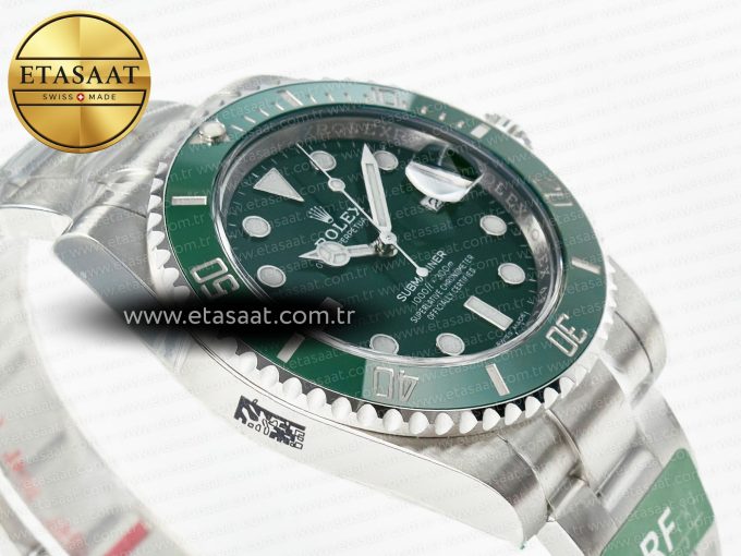 Submariner 116610 LV Green 904L Steel ARF 1:1 Best Edition on SS Bracelet SH3135 - Görsel 7