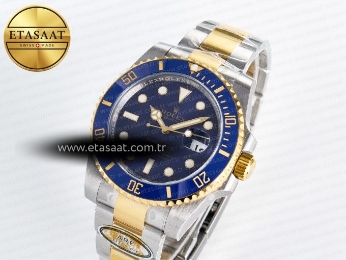 Submariner 116613 LB Blue Ceramic ARF 1:1 Best Edition 904L SS Case and Bracelet SH3135 - Görsel 1