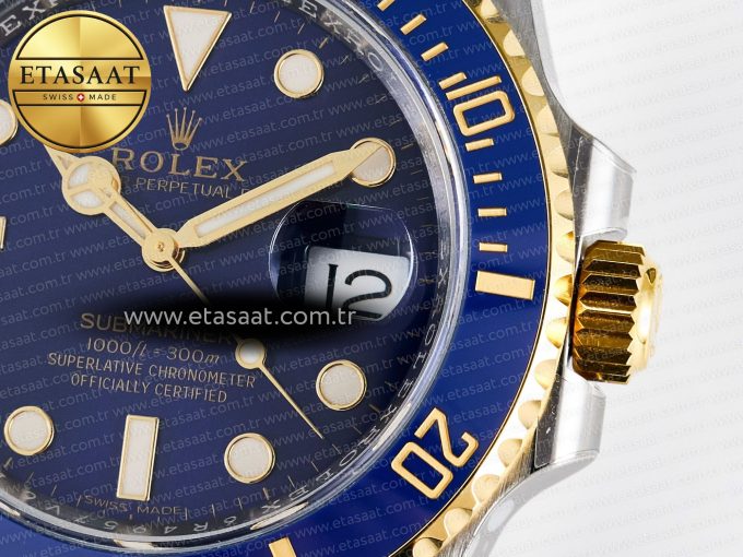 Submariner 116613 LB Blue Ceramic ARF 1:1 Best Edition 904L SS Case and Bracelet SH3135 - Görsel 12