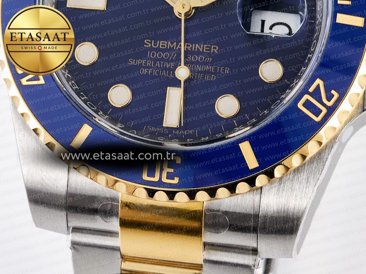 Submariner 116613 LB Blue Ceramic ARF 1:1 Best Edition 904L SS Case and Bracelet SH3135 - Görsel 13