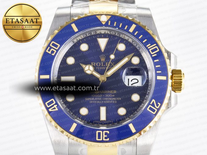 Submariner 116613 LB Blue Ceramic ARF 1:1 Best Edition 904L SS Case and Bracelet SH3135 - Görsel 4