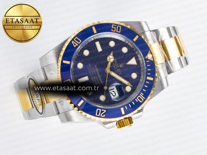 Submariner 116613 LB Blue Ceramic ARF 1:1 Best Edition 904L SS Case and Bracelet SH3135 - Görsel 8