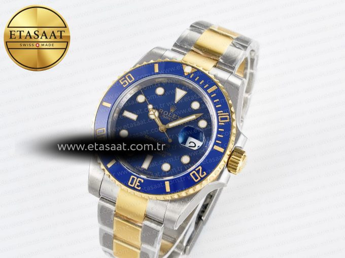 Submariner 116613 LB VSF 1:1 Best Edition Blue Dial Blue Ceramic on SS/YG Bracelet VS3135 - Görsel 1