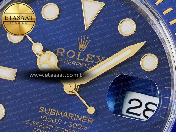 Submariner 116613 LB VSF 1:1 Best Edition Blue Dial Blue Ceramic on SS/YG Bracelet VS3135 - Görsel 11