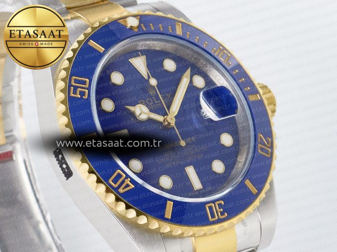 Submariner 116613 LB VSF 1:1 Best Edition Blue Dial Blue Ceramic on SS/YG Bracelet VS3135 - Görsel 5