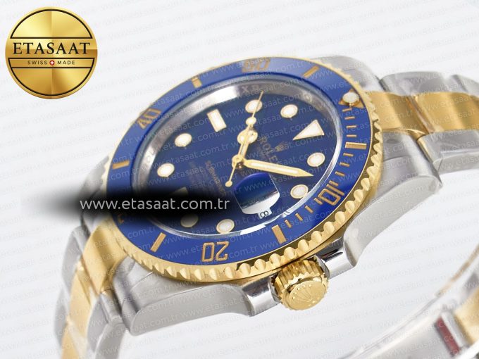 Submariner 116613 LB VSF 1:1 Best Edition Blue Dial Blue Ceramic on SS/YG Bracelet VS3135 - Görsel 6