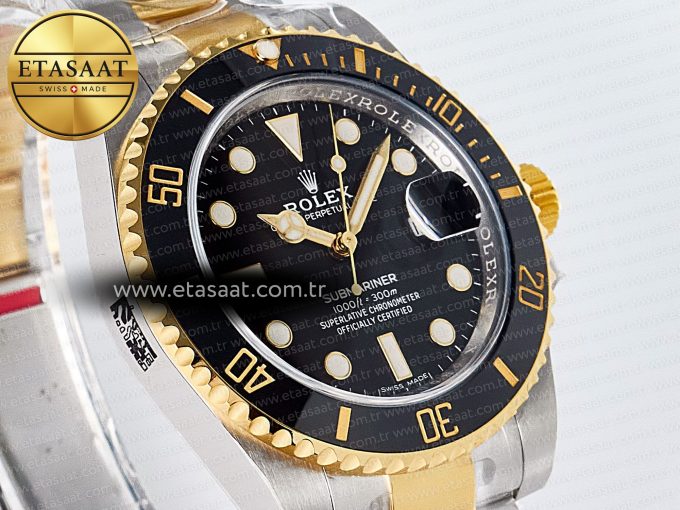 Submariner 116613 LN Black Ceramic ARF 1:1 Best Edition 904L SS Case and Bracelet SH3135 - Görsel 5