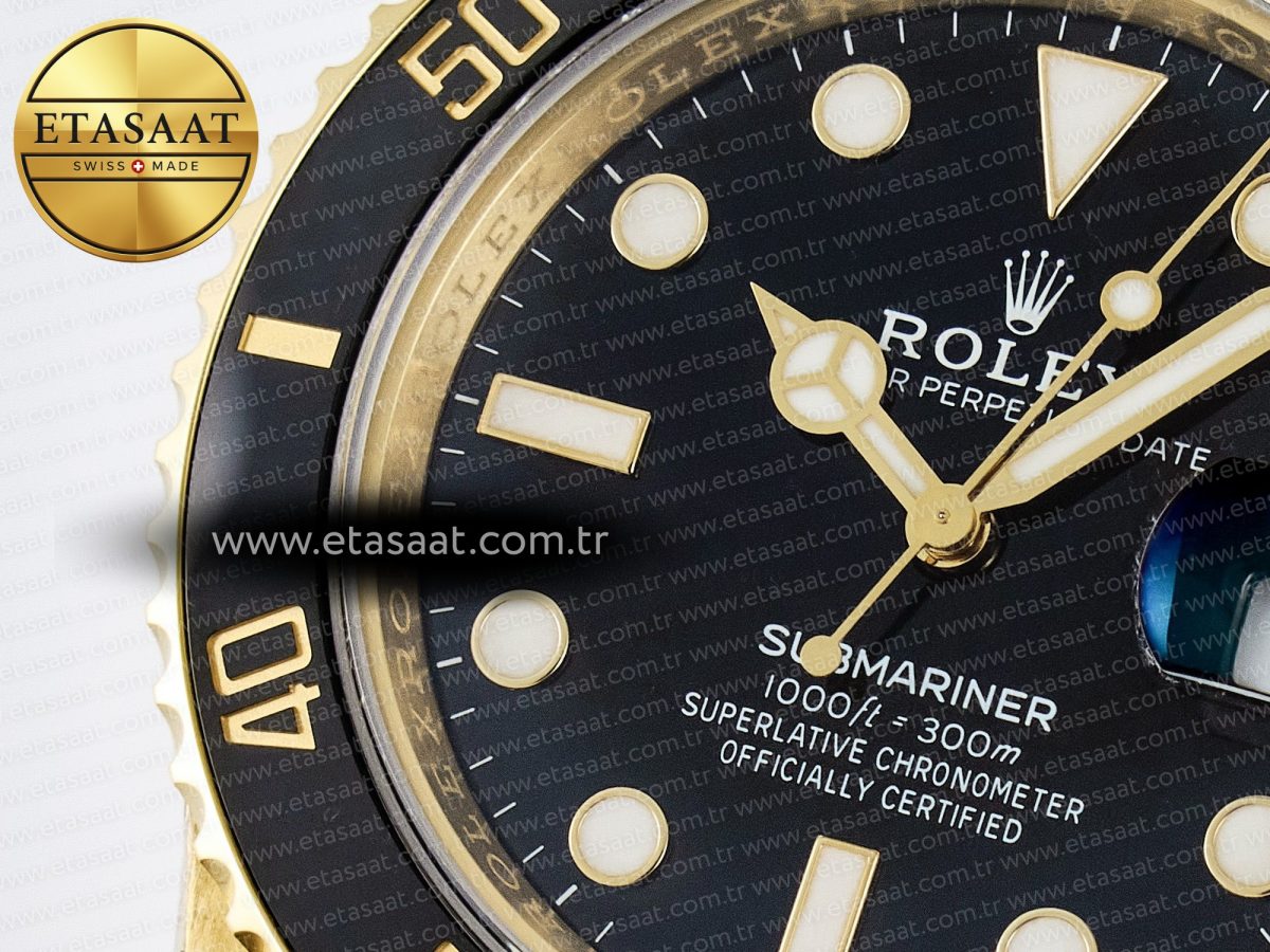 Submariner 116618 LN Black Ceramic YG Plated 904L Steel VSF 1:1 Best Edition VS3135 - Görsel 10