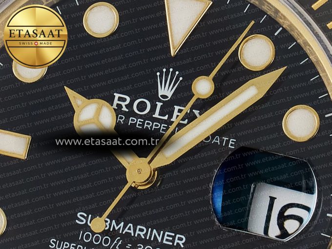 Submariner 116618 LN Black Ceramic YG Plated 904L Steel VSF 1:1 Best Edition VS3135 - Görsel 11