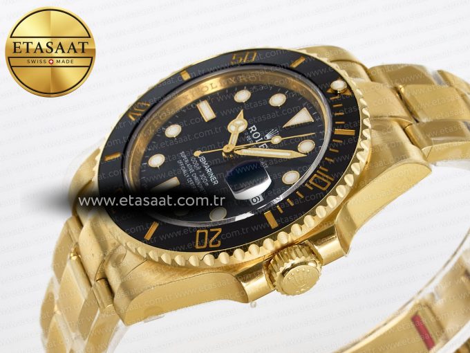 Submariner 116618 LN Black Ceramic YG Plated 904L Steel VSF 1:1 Best Edition VS3135 - Görsel 6