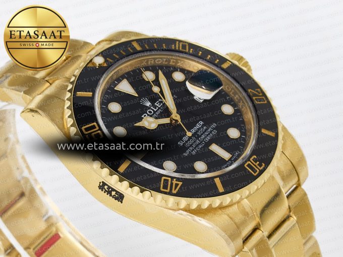 Submariner 116618 LN Black Ceramic YG Plated 904L Steel VSF 1:1 Best Edition VS3135 - Görsel 7