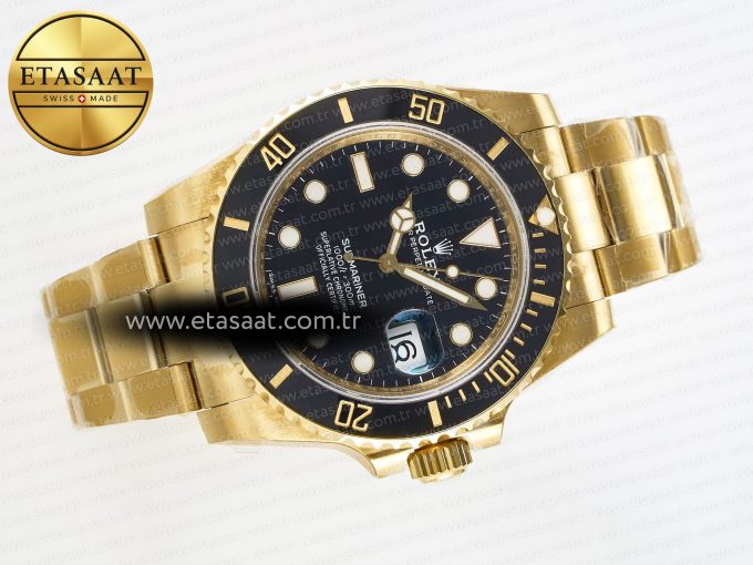 Submariner 116618 LN Black Ceramic YG Plated 904L Steel VSF 1:1 Best Edition VS3135 - Görsel 8