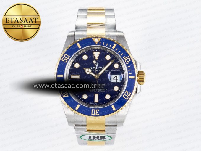Submariner 126613 LB 904L SS/YG THBF 1:1 Best Edition Blue Dial On 904L SS/YG Bracelet SH3235 - Görsel 3
