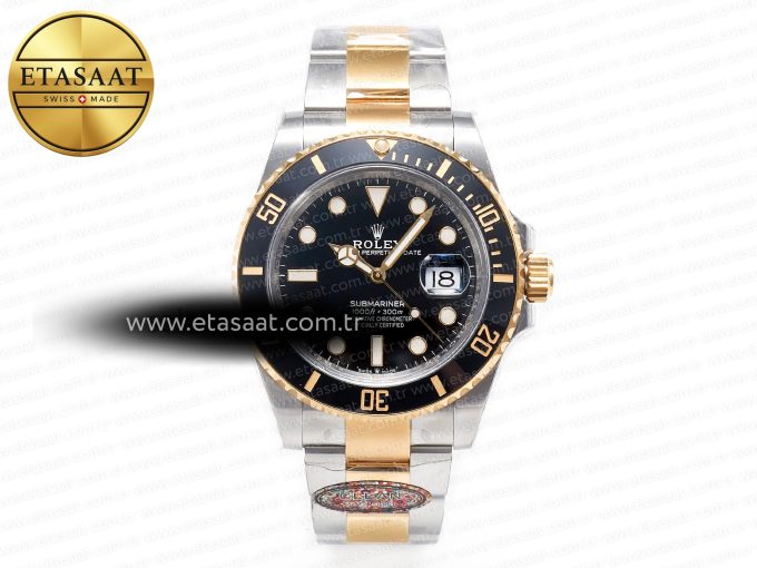 Submariner 126613LN 41mm Clean 1:1 Best Edition YG/SS Black Dial VR3235 - Görsel 3