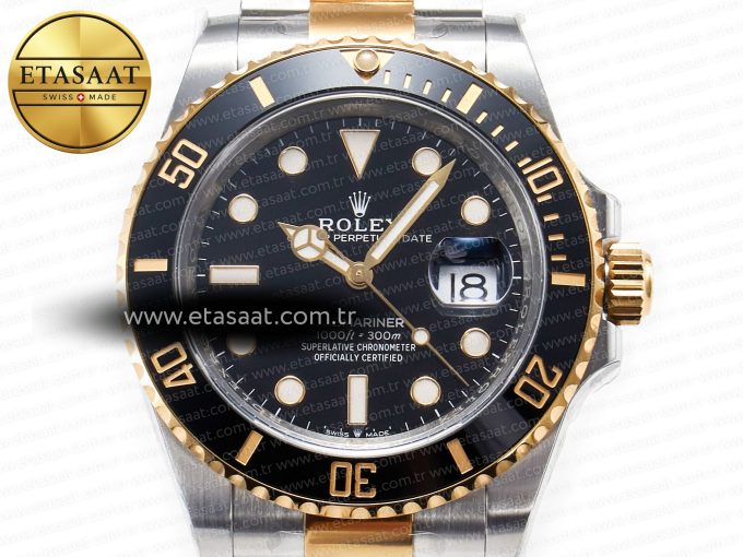Submariner 126613LN 41mm Clean 1:1 Best Edition YG/SS Black Dial VR3235 - Görsel 4
