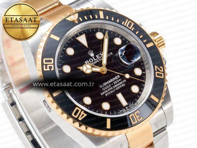 Submariner 126613LN 41mm Clean 1:1 Best Edition YG/SS Black Dial VR3235 - Görsel 5