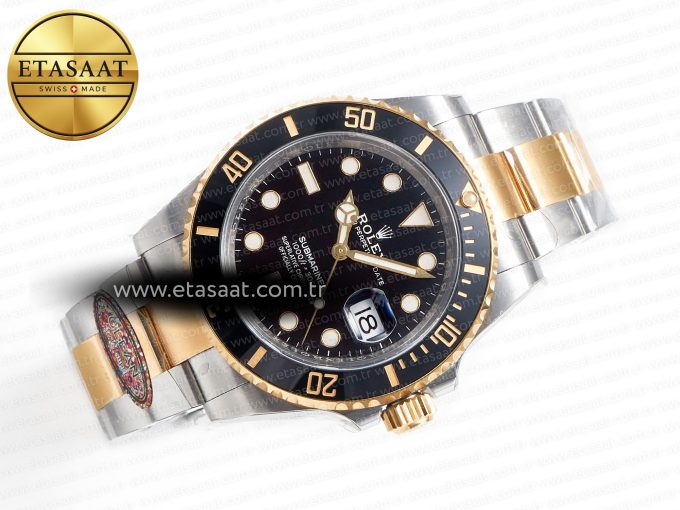 Submariner 126613LN 41mm Clean 1:1 Best Edition YG/SS Black Dial VR3235 - Görsel 8