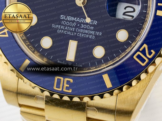 Submariner 126618 LB YG THBF 1:1 Best Edition Blue Dial On YG Bracelet SH3235 - Görsel 12