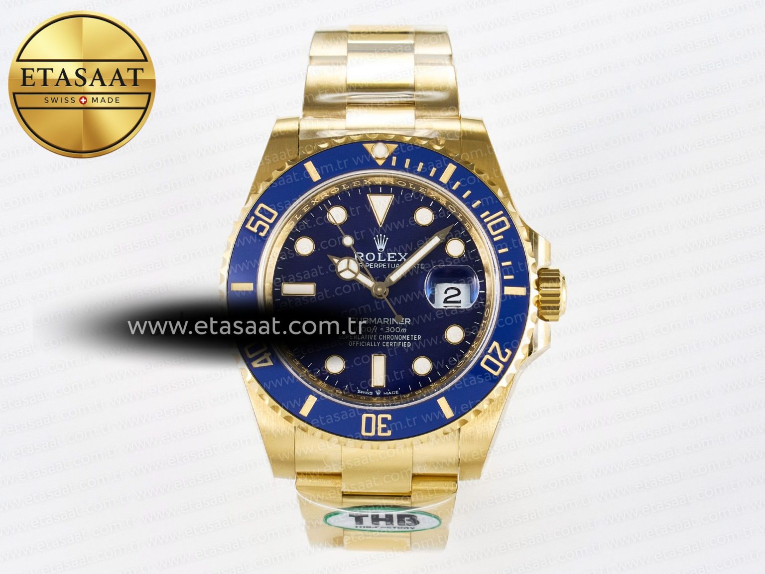 Submariner 126618 LB YG THBF 1:1 Best Edition Blue Dial On YG Bracelet SH3235 - Görsel 3