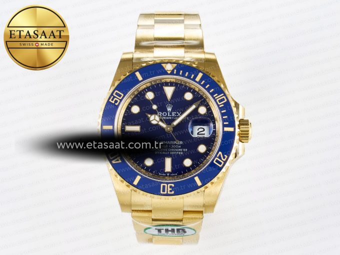 Submariner 126618 LB YG THBF 1:1 Best Edition Blue Dial On YG Bracelet SH3235 - Görsel 3