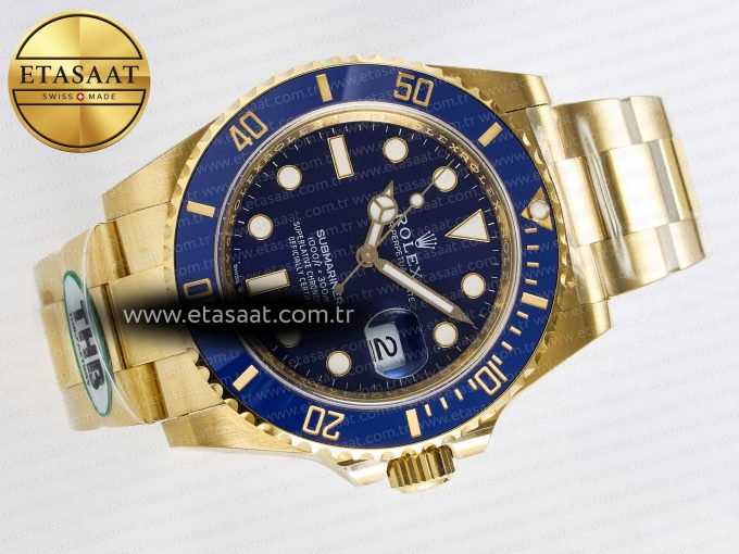 Submariner 126618 LB YG THBF 1:1 Best Edition Blue Dial On YG Bracelet SH3235 - Görsel 8