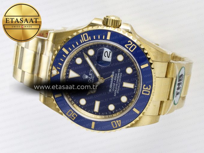 Submariner 126618 LB YG THBF 1:1 Best Edition Blue Dial On YG Bracelet SH3235 - Görsel 9