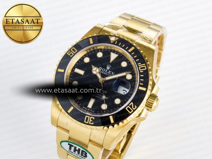 Submariner 126618 LN YG THBF 1:1 Best Edition Black Dial On YG Bracelet SH3235 - Görsel 1