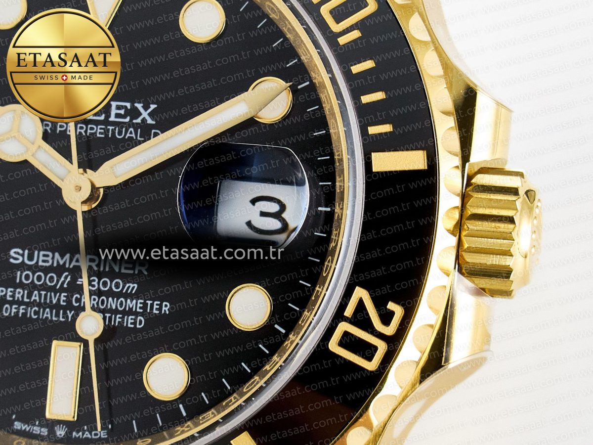 Submariner 126618 LN YG THBF 1:1 Best Edition Black Dial On YG Bracelet SH3235 - Görsel 11