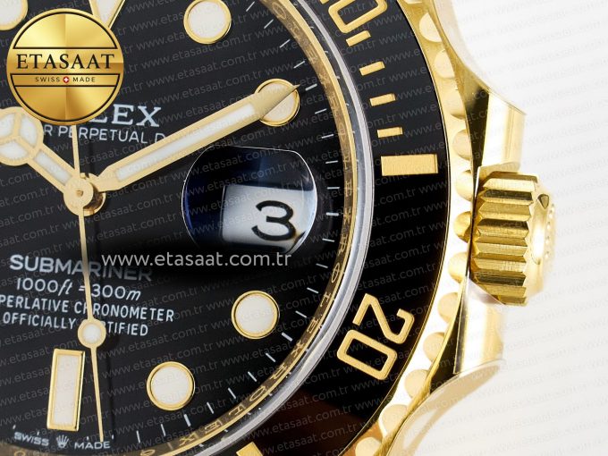 Submariner 126618 LN YG THBF 1:1 Best Edition Black Dial On YG Bracelet SH3235 - Görsel 11
