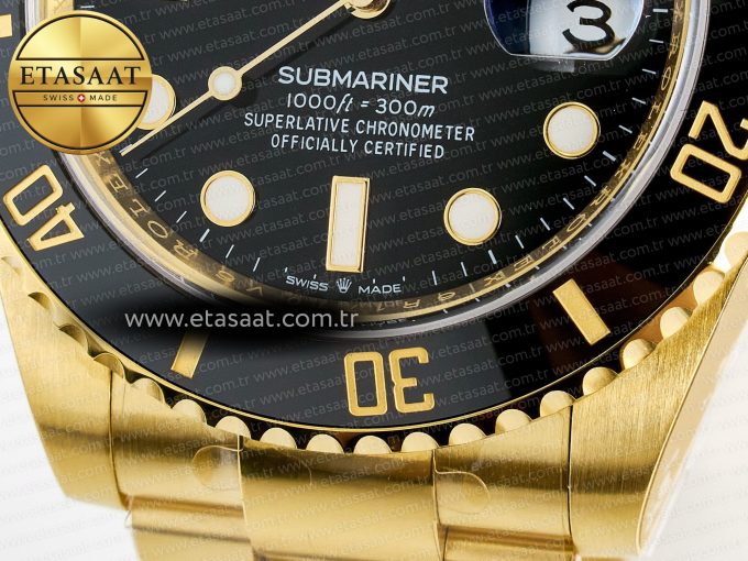 Submariner 126618 LN YG THBF 1:1 Best Edition Black Dial On YG Bracelet SH3235 - Görsel 12