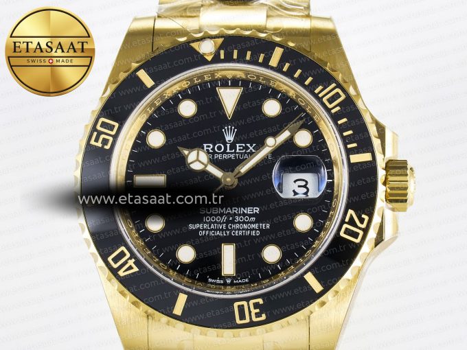 Submariner 126618 LN YG THBF 1:1 Best Edition Black Dial On YG Bracelet SH3235 - Görsel 4