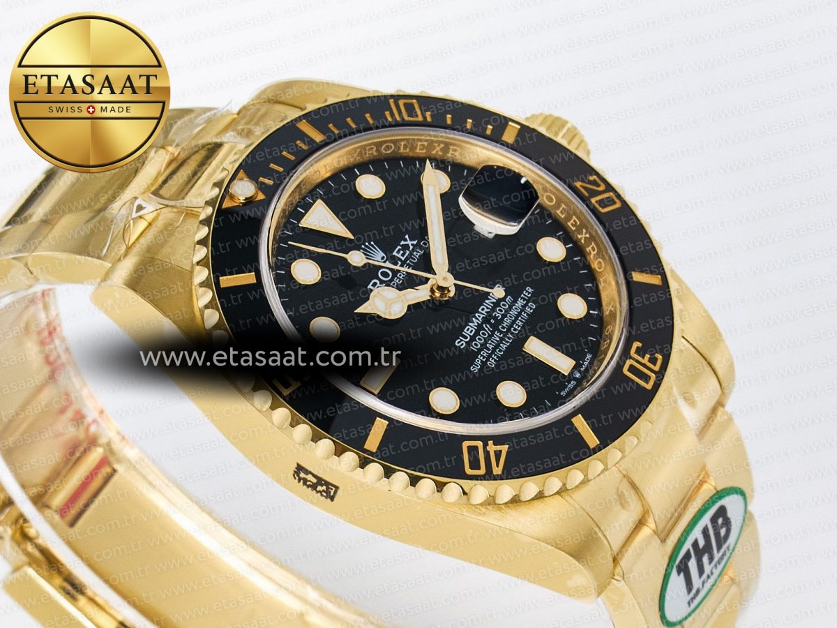 Submariner 126618 LN YG THBF 1:1 Best Edition Black Dial On YG Bracelet SH3235 - Görsel 7