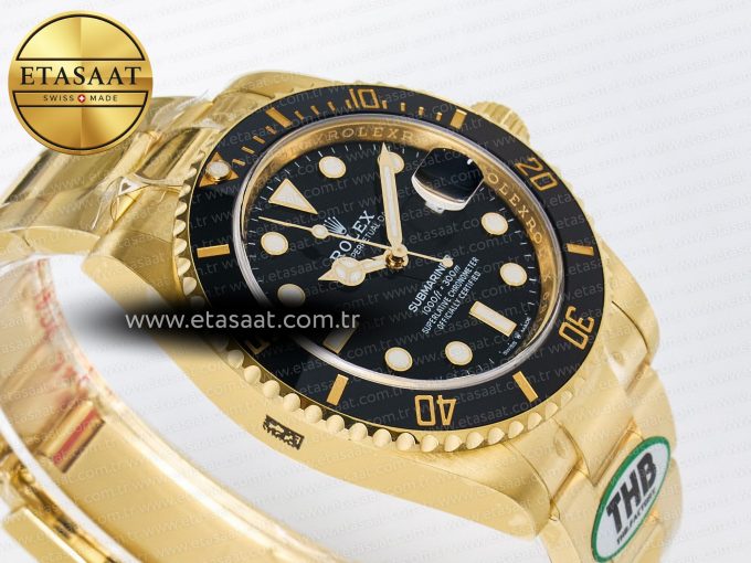 Submariner 126618 LN YG THBF 1:1 Best Edition Black Dial On YG Bracelet SH3235 - Görsel 7