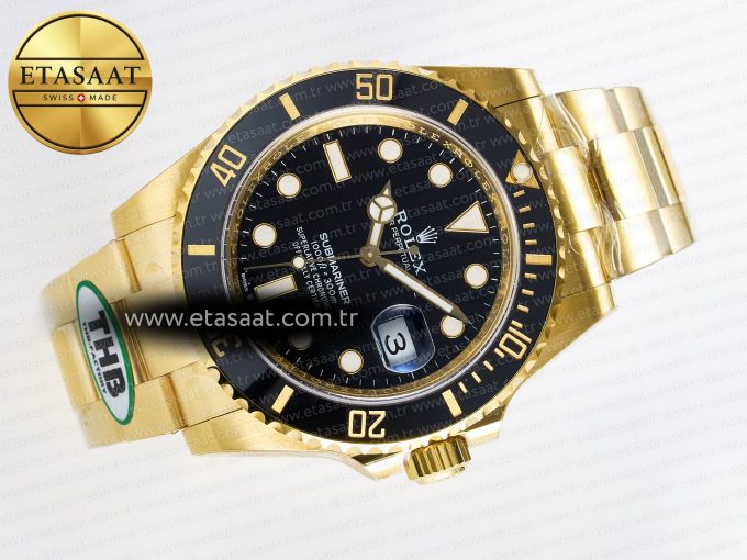 Submariner 126618 LN YG THBF 1:1 Best Edition Black Dial On YG Bracelet SH3235 - Görsel 8