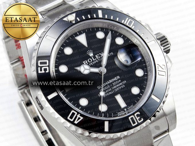 SUBMARINER 41MM 126610 LN BLACK CERAMIC 904L STEEL CLEAN 1:1 BEST EDITION VR3235 - Görsel 5