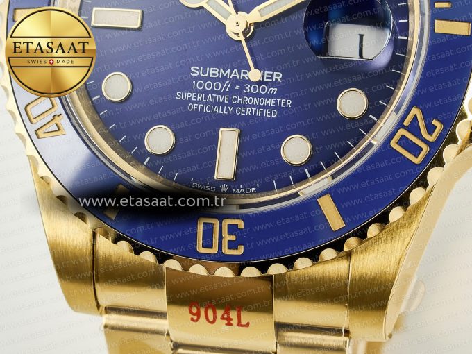 Submariner 41mm 126618 LB YG Blue Ceramic 904L Steel VSF 1:1 Best Edition VS3235 - Görsel 13