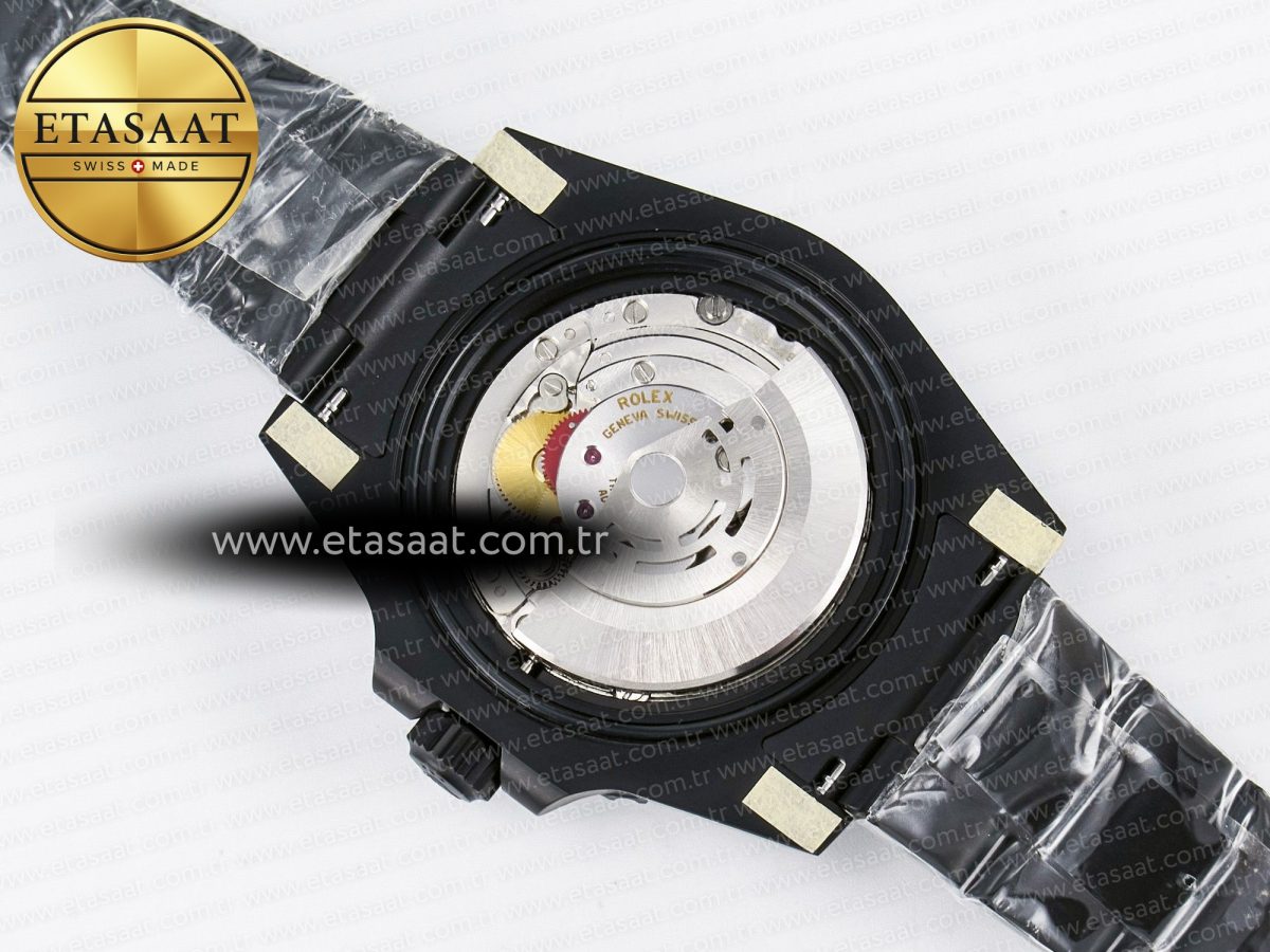 Rolex Submariner DIW Sandblasted Black/Orange Dial on DLC VS3135 - Görsel 19