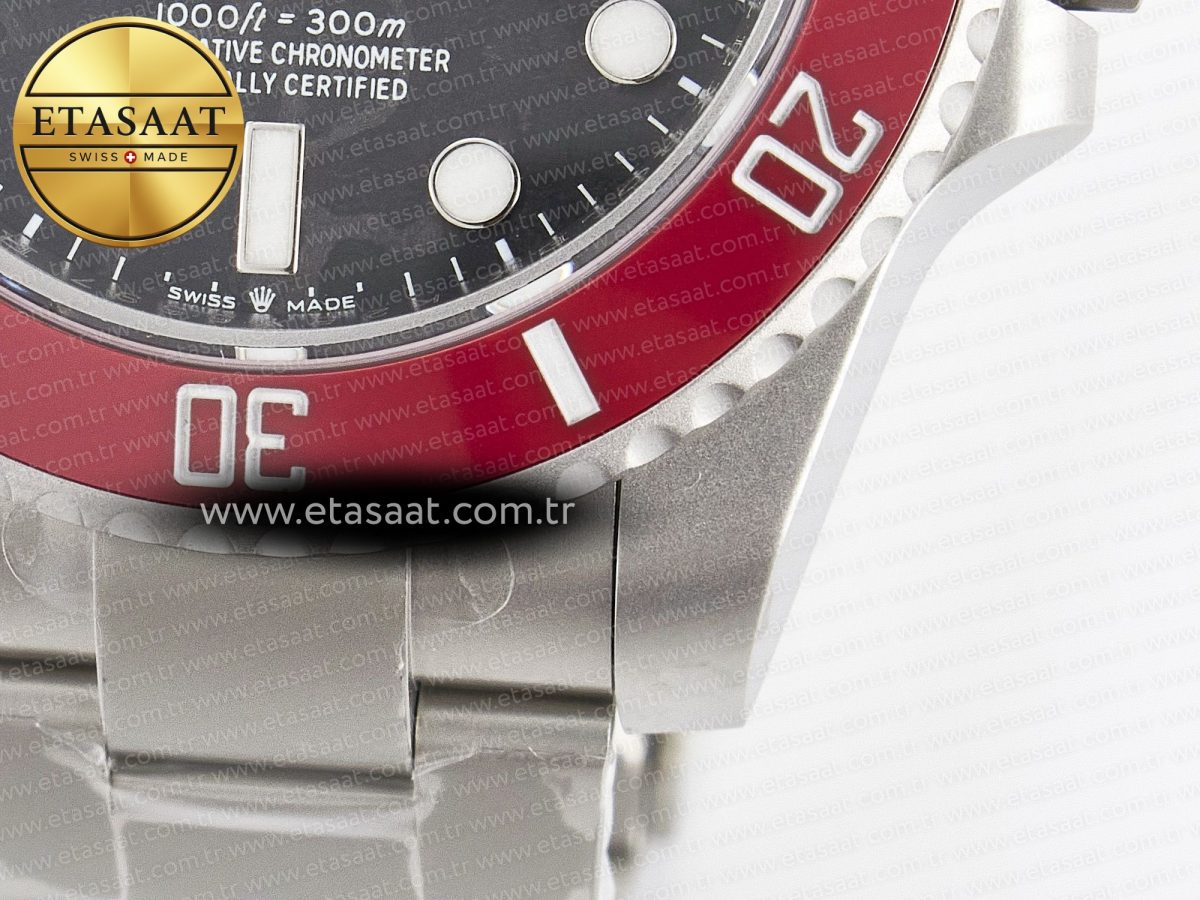 Rolex Submariner DIW Red Ceramic Bezel Black Carbon Dial on Sandblasted VS3135 - Görsel 13
