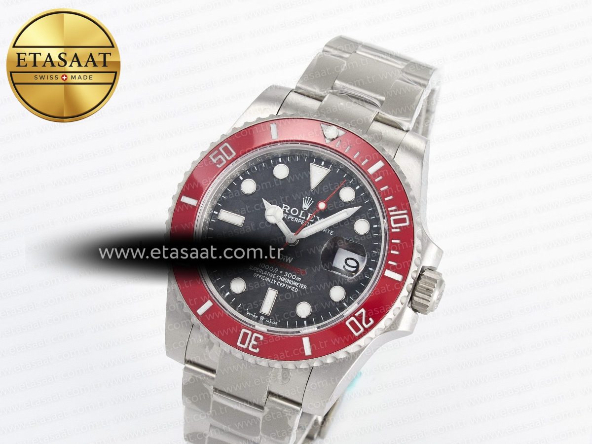 Rolex Submariner DIW Red Ceramic Bezel Black Carbon Dial on Sandblasted VS3135 - Görsel 2