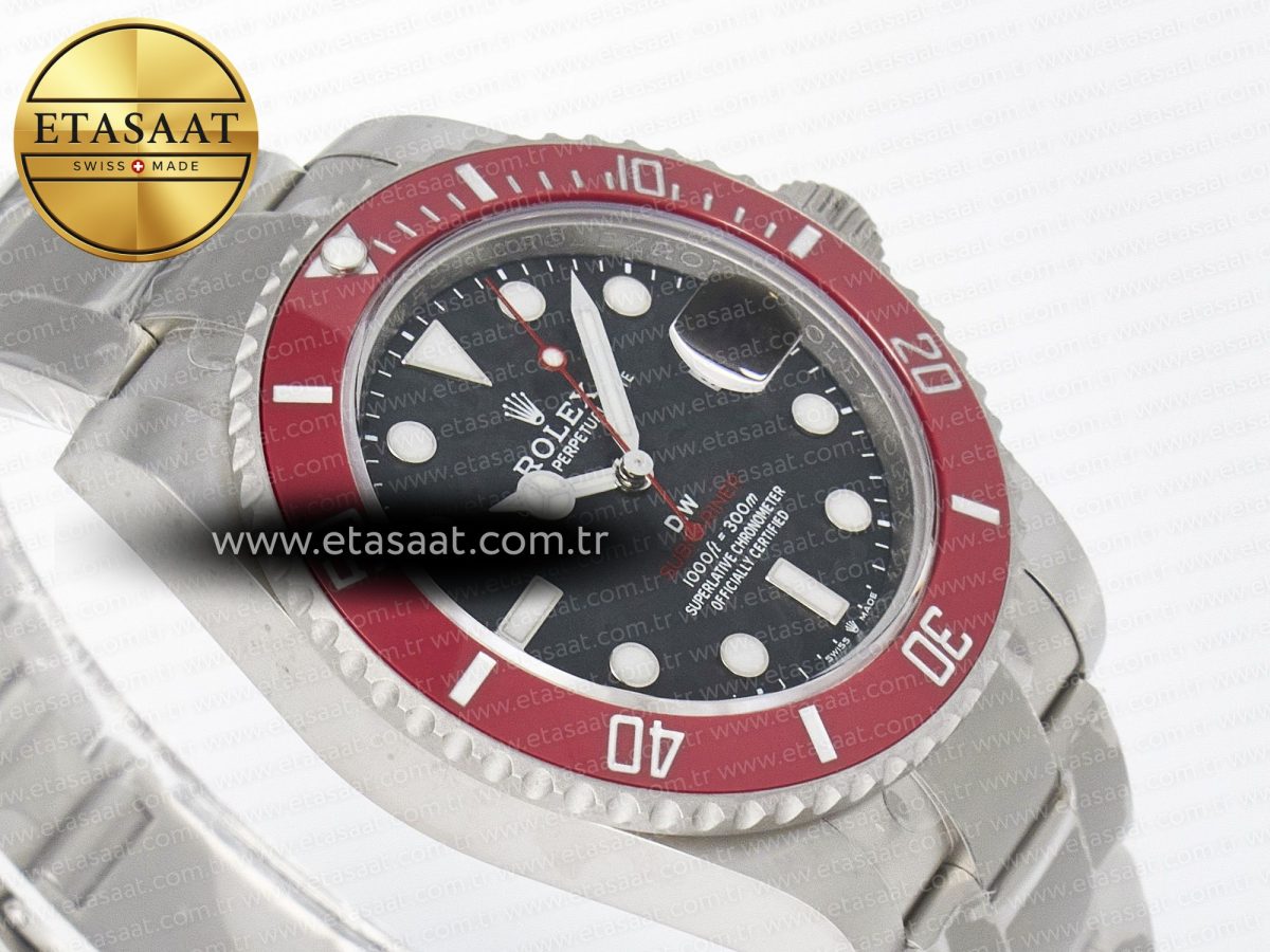 Rolex Submariner DIW Red Ceramic Bezel Black Carbon Dial on Sandblasted VS3135 - Görsel 7