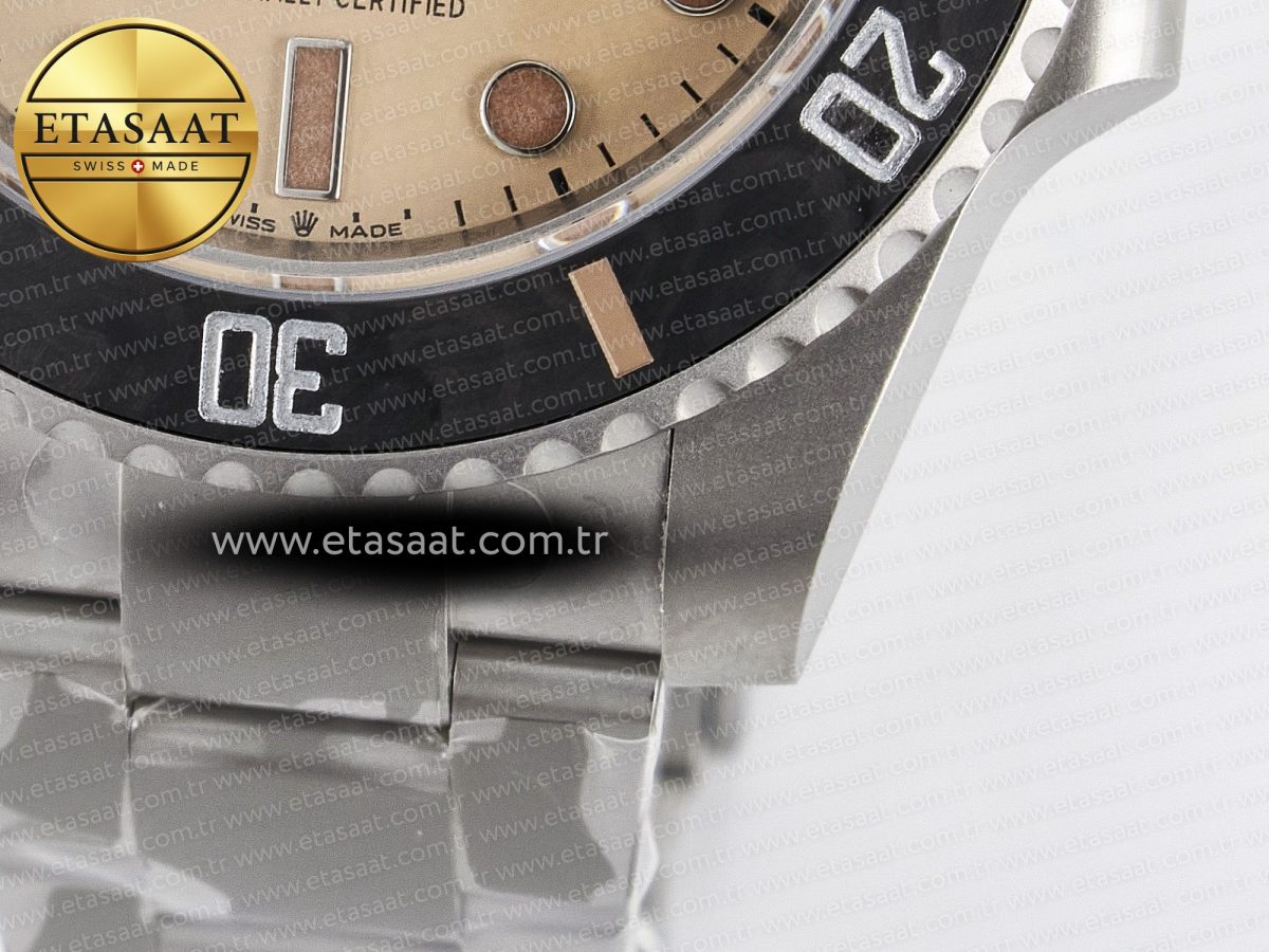 Rolex Submariner DIW Sandblasted  Brown Dial on SS VS3135 - Görsel 13