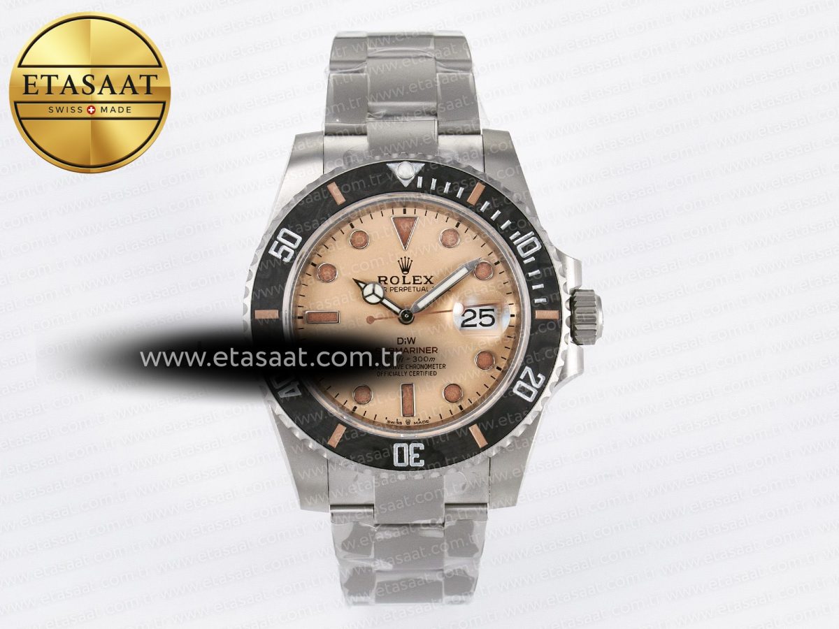 Rolex Submariner DIW Sandblasted  Brown Dial on SS VS3135 - Görsel 3
