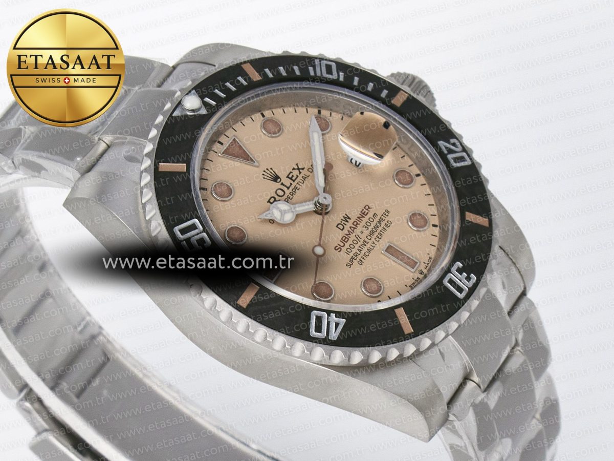 Rolex Submariner DIW Sandblasted  Brown Dial on SS VS3135 - Görsel 7