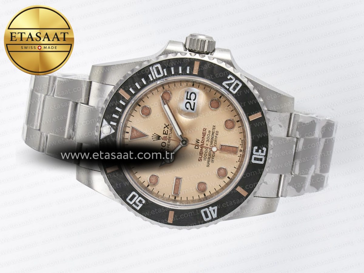 Rolex Submariner DIW Sandblasted  Brown Dial on SS VS3135 - Görsel 9