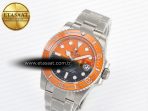 Rolex Submariner DIW Sandblasted  Orange Ceramic Bezel Orange/Black Dial On SS VS3135