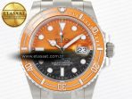 Rolex Submariner DIW Sandblasted  Orange Ceramic Bezel Orange/Black Dial On SS VS3135 - Görsel 4