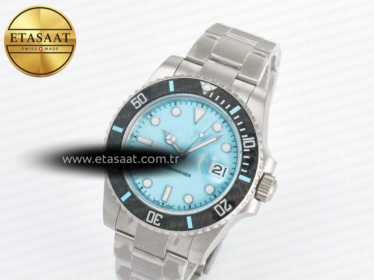 Rolex Submariner DIW Sandblasted Tiffany Blue Dial on SS VS3135 - Görsel 1