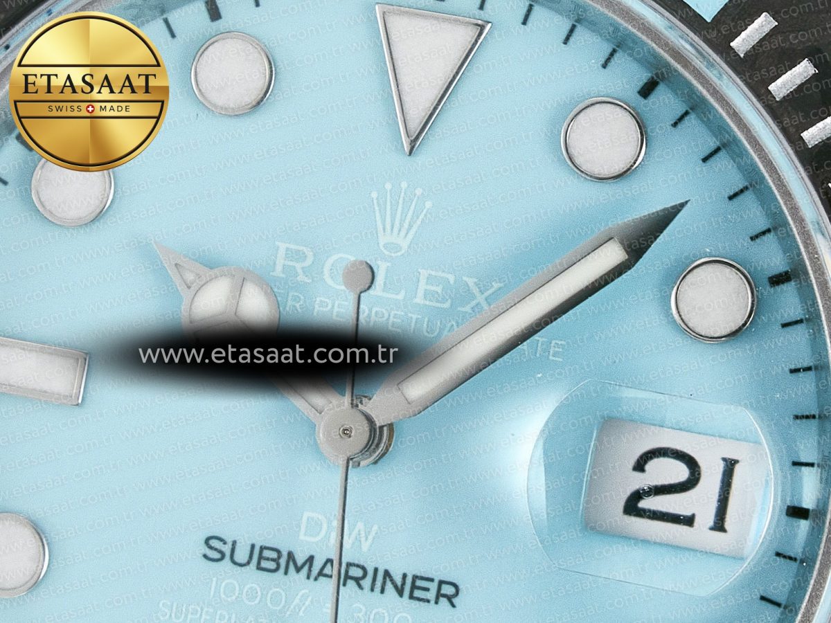 Rolex Submariner DIW Sandblasted Tiffany Blue Dial on SS VS3135 - Görsel 10