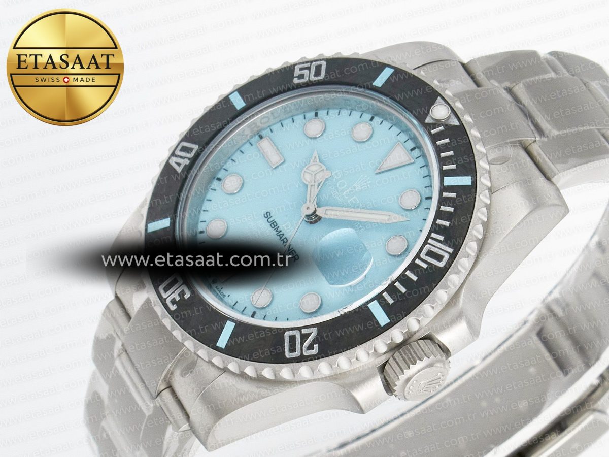 Rolex Submariner DIW Sandblasted Tiffany Blue Dial on SS VS3135 - Görsel 6